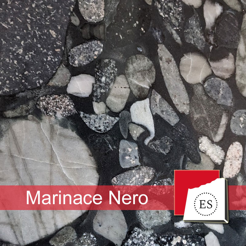 Naturstein Nero Marinace: Granit, Konglomerat